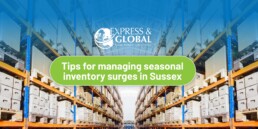 Parcels stored on industrial shelving inside a warehouse